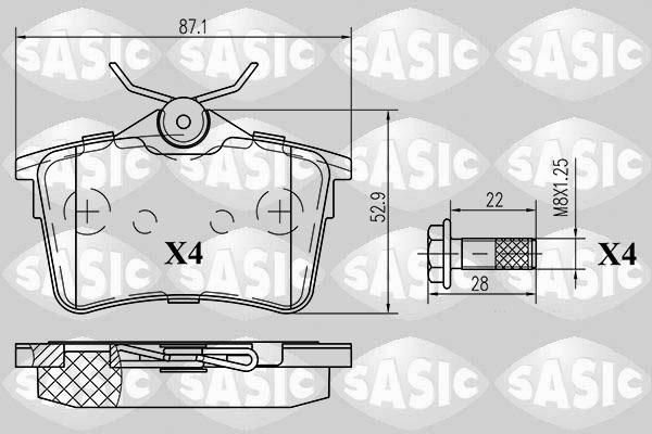 Sasic 6210038 - Kit pastiglie freno, Freno a disco autozon.pro