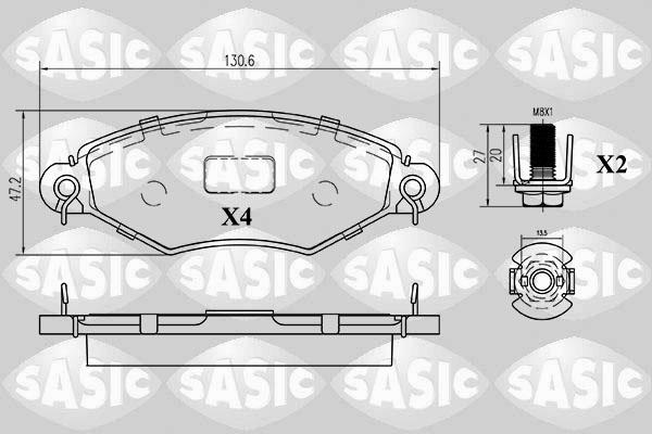 Sasic 6210033 - Kit pastiglie freno, Freno a disco autozon.pro