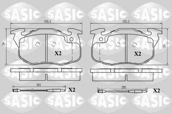 Sasic 6210032 - Kit pastiglie freno, Freno a disco autozon.pro