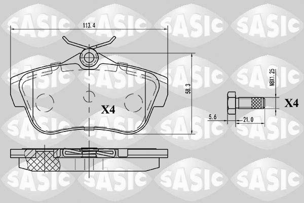 Sasic 6210037 - Kit pastiglie freno, Freno a disco autozon.pro