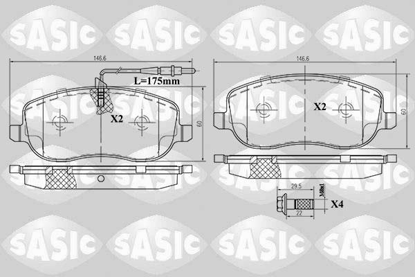 Sasic 6210029 - Kit pastiglie freno, Freno a disco autozon.pro