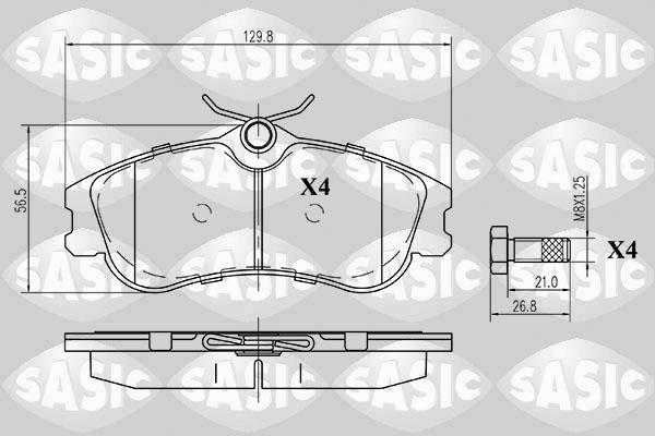 Sasic 6210026 - Kit pastiglie freno, Freno a disco autozon.pro