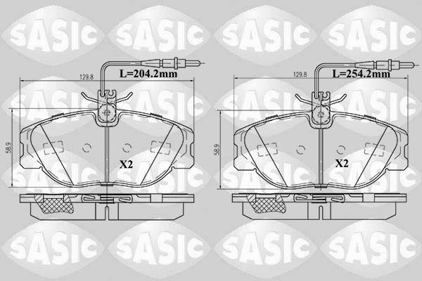 Sasic 6210028 - Kit pastiglie freno, Freno a disco autozon.pro