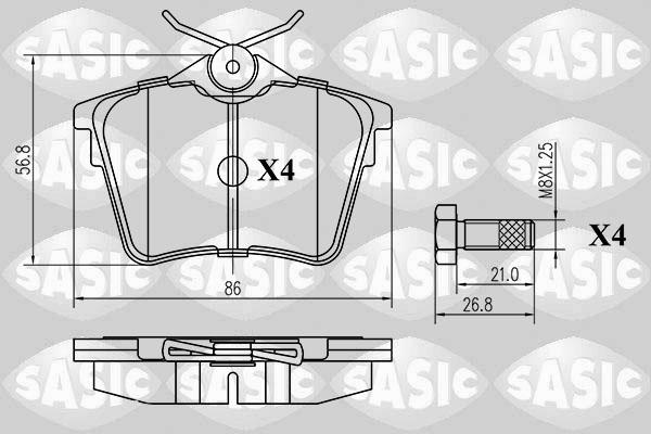 Sasic 6210022 - Kit pastiglie freno, Freno a disco autozon.pro