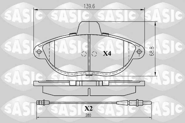 Sasic 6210027 - Kit pastiglie freno, Freno a disco autozon.pro