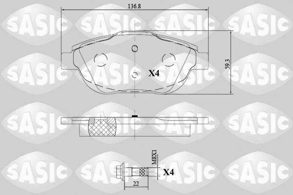 Sasic 6210078 - Kit pastiglie freno, Freno a disco autozon.pro