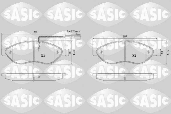 Sasic 6210072 - Kit pastiglie freno, Freno a disco autozon.pro