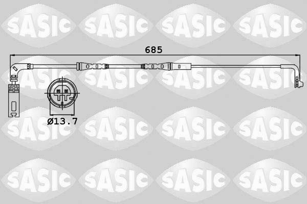 Sasic 6236009 - Contatto segnalazione, Usura past. freno / mat. d'attrito autozon.pro