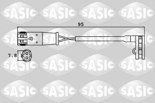 Sasic 6236008 - Contatto segnalazione, Usura past. freno / mat. d'attrito autozon.pro