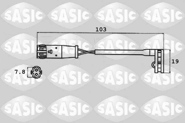 Sasic 6236007 - Contatto segnalazione, Usura past. freno / mat. d'attrito autozon.pro