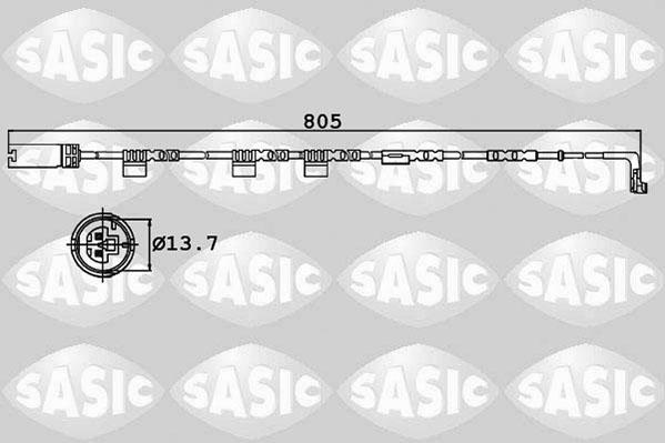 Sasic 6236014 - Contatto segnalazione, Usura past. freno / mat. d'attrito autozon.pro