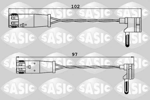 Sasic 6236033 - Contatto segnalazione, Usura past. freno / mat. d'attrito autozon.pro