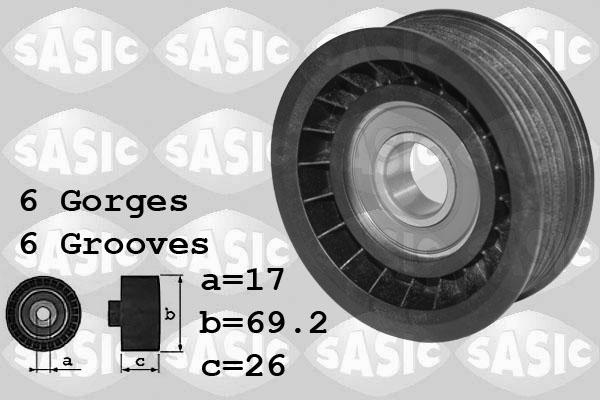 Sasic 1626204 - Galoppino / Guidacinghia, Cinghia Poly-V autozon.pro