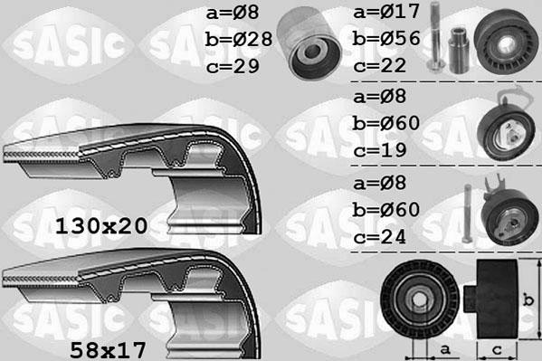 Sasic 1756051 - Kit cinghie dentate autozon.pro