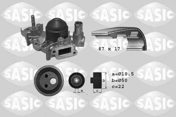 Sasic 3904009 - Pompa acqua + Kit cinghie dentate autozon.pro