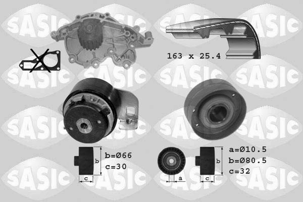 Sasic 3904001 - Pompa acqua + Kit cinghie dentate autozon.pro