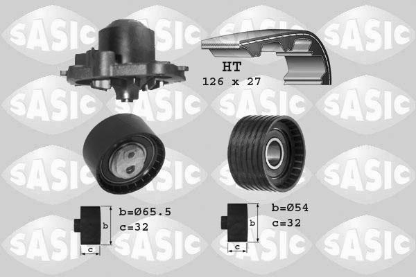 Sasic 3904008 - Pompa acqua + Kit cinghie dentate autozon.pro