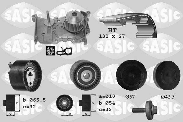 Sasic 3904011 - Pompa acqua + Kit cinghie dentate autozon.pro