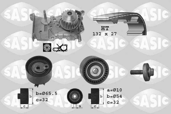 Sasic 3904012 - Pompa acqua + Kit cinghie dentate autozon.pro