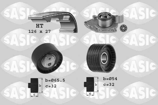 Sasic 3904031 - Pompa acqua + Kit cinghie dentate autozon.pro