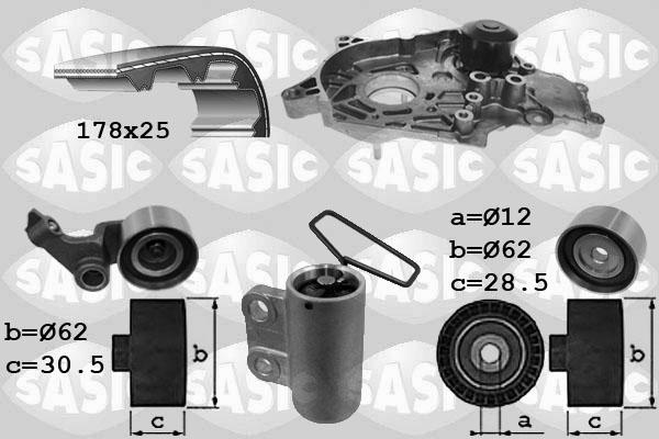 Sasic 3906094 - Pompa acqua + Kit cinghie dentate autozon.pro