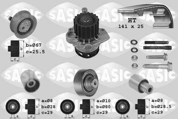 Sasic 3906090 - Pompa acqua + Kit cinghie dentate autozon.pro