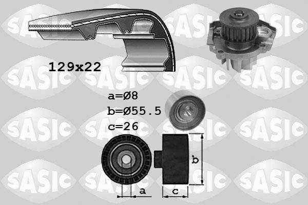 Sasic 3906041 - Pompa acqua + Kit cinghie dentate autozon.pro