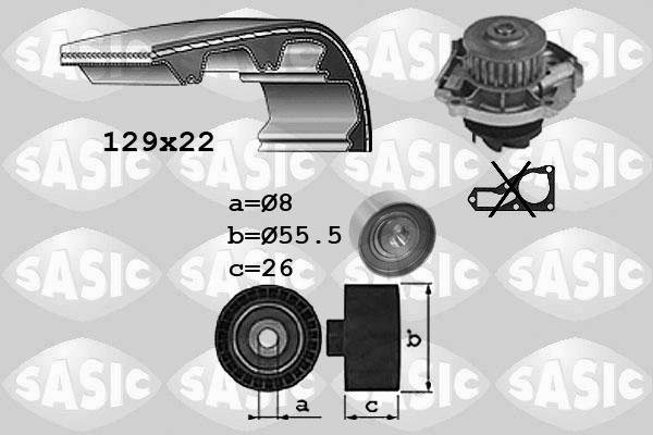 Sasic 3906042 - Pompa acqua + Kit cinghie dentate autozon.pro