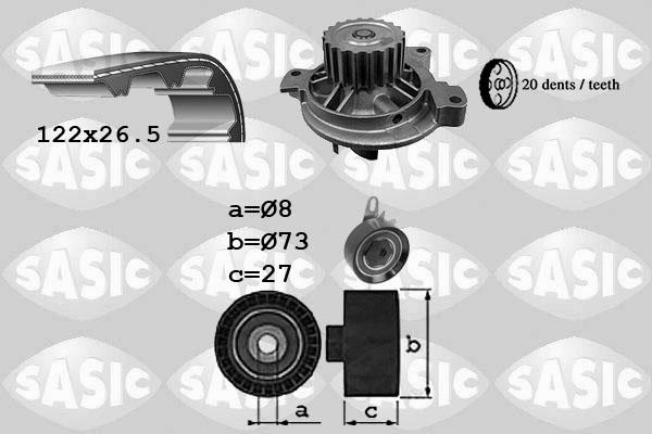 Sasic 3906050 - Pompa acqua + Kit cinghie dentate autozon.pro