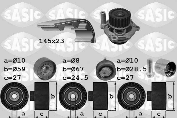 Sasic 3906068 - Pompa acqua + Kit cinghie dentate autozon.pro