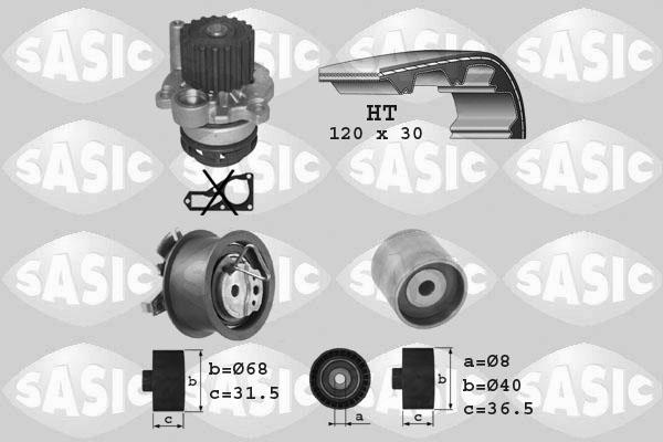 Sasic 3906009 - Pompa acqua + Kit cinghie dentate autozon.pro