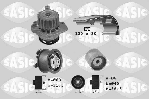 Sasic 3906003 - Pompa acqua + Kit cinghie dentate autozon.pro