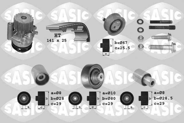 Sasic 3906002 - Pompa acqua + Kit cinghie dentate autozon.pro