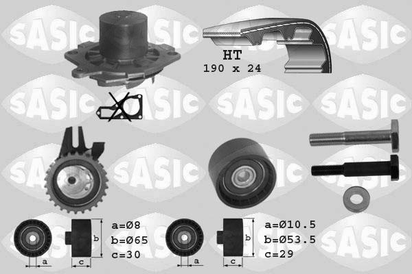 Sasic 3906007 - Pompa acqua + Kit cinghie dentate autozon.pro