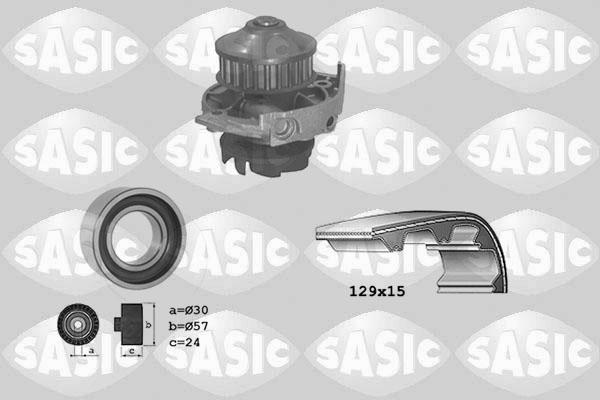 Sasic 3906017 - Pompa acqua + Kit cinghie dentate autozon.pro