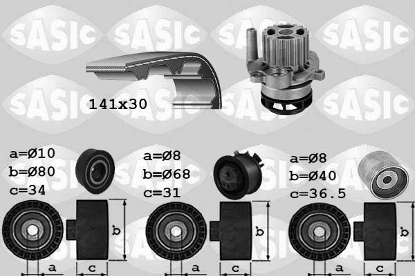 Sasic 3906084 - Pompa acqua + Kit cinghie dentate autozon.pro