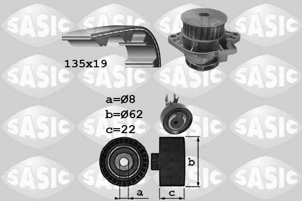 Sasic 3906088 - Pompa acqua + Kit cinghie dentate autozon.pro