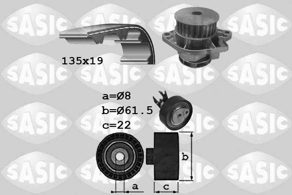 Sasic 3906087 - Pompa acqua + Kit cinghie dentate autozon.pro