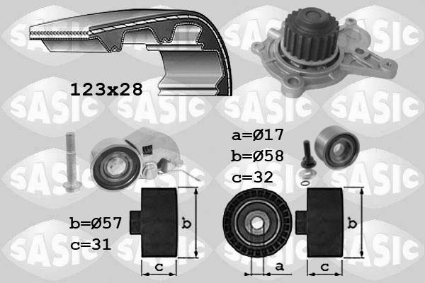 Sasic 3906039 - Pompa acqua + Kit cinghie dentate autozon.pro