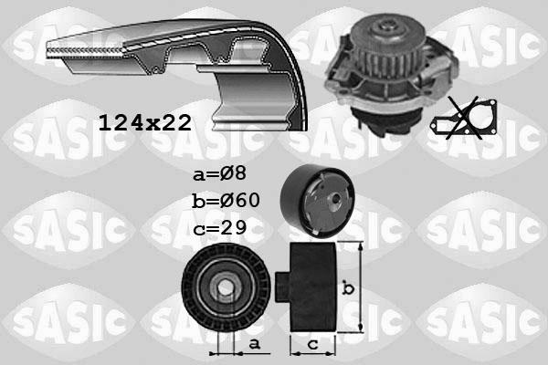 Sasic 3906038 - Pompa acqua + Kit cinghie dentate autozon.pro