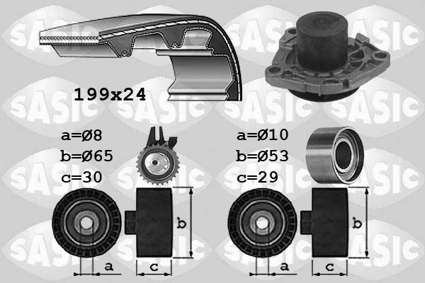 Sasic 3906032 - Pompa acqua + Kit cinghie dentate autozon.pro