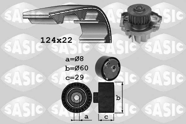 Sasic 3906037 - Pompa acqua + Kit cinghie dentate autozon.pro