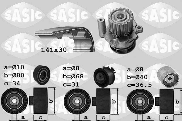 Sasic 3906029 - Pompa acqua + Kit cinghie dentate autozon.pro