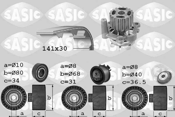 Sasic 3906028 - Pompa acqua + Kit cinghie dentate autozon.pro