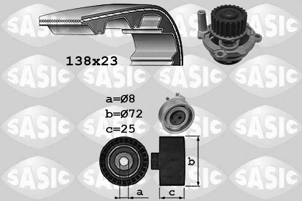 Sasic 3906070 - Pompa acqua + Kit cinghie dentate autozon.pro