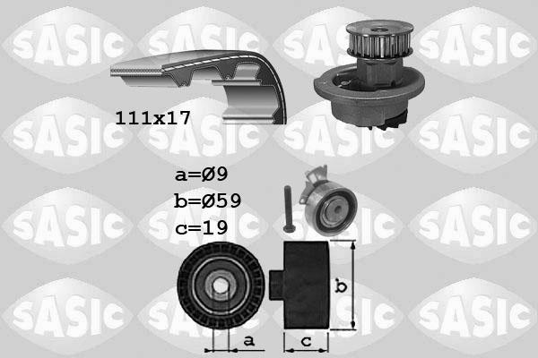 Sasic 3906071 - Pompa acqua + Kit cinghie dentate autozon.pro