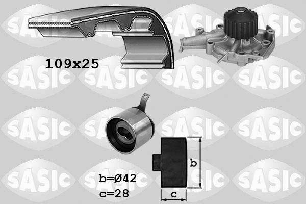 Sasic 3906105 - Pompa acqua + Kit cinghie dentate autozon.pro