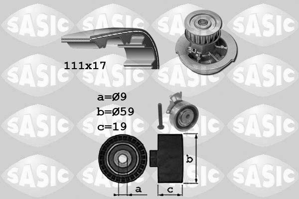 Sasic 3906100 - Pompa acqua + Kit cinghie dentate autozon.pro