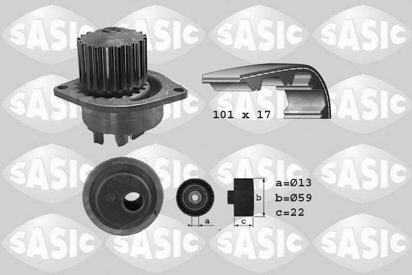 Sasic 3900019 - Pompa acqua + Kit cinghie dentate autozon.pro