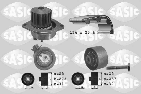 Sasic 3900016 - Pompa acqua + Kit cinghie dentate autozon.pro